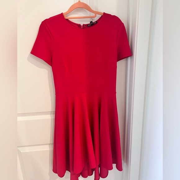 Express Dresses & Skirts - Express Fit & Flare Hot Pink Short Sleeve Dress Sz Small